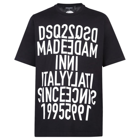 Dsquared2 Made In Italy Since 1995 Oversize Black T-Shirt