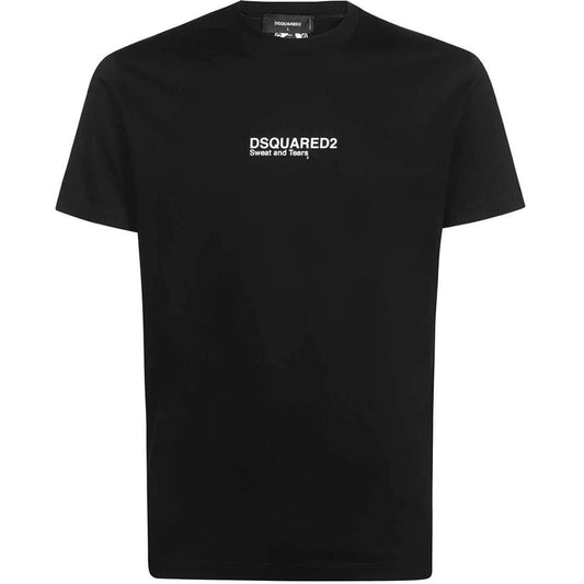 Dsquared2 Sweat And Tears Logo Cool Fit Black T-Shirt