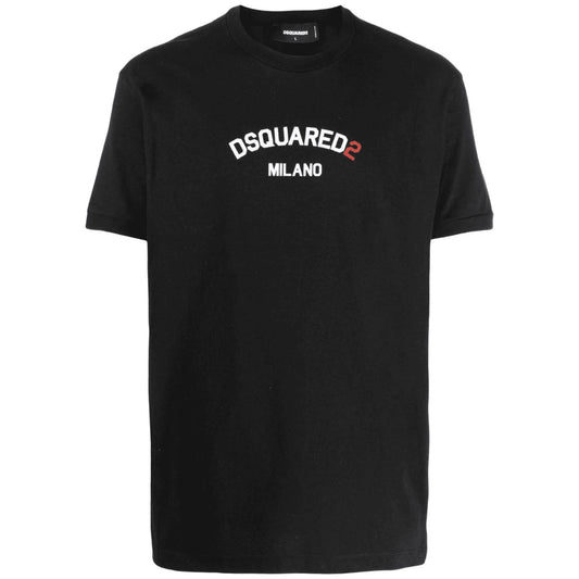 Dsquared2 Branded Milano Logo Cool Fit Black T-Shirt