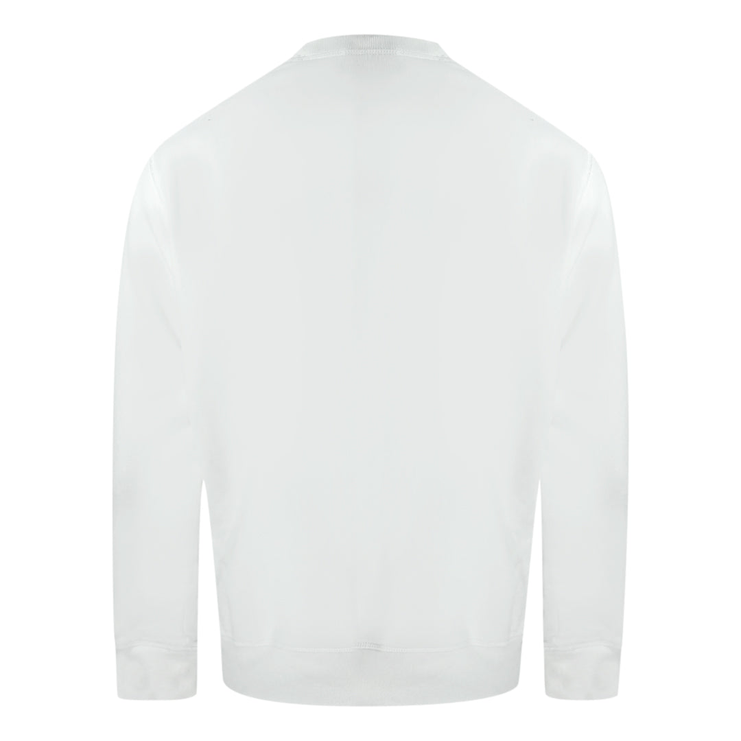 Dsquared2 Large Mirrored Logo Print White Jumper