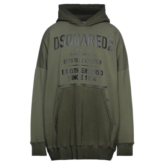 Dsquared2 Born To Be A Fighter Oversize Green Hoodie