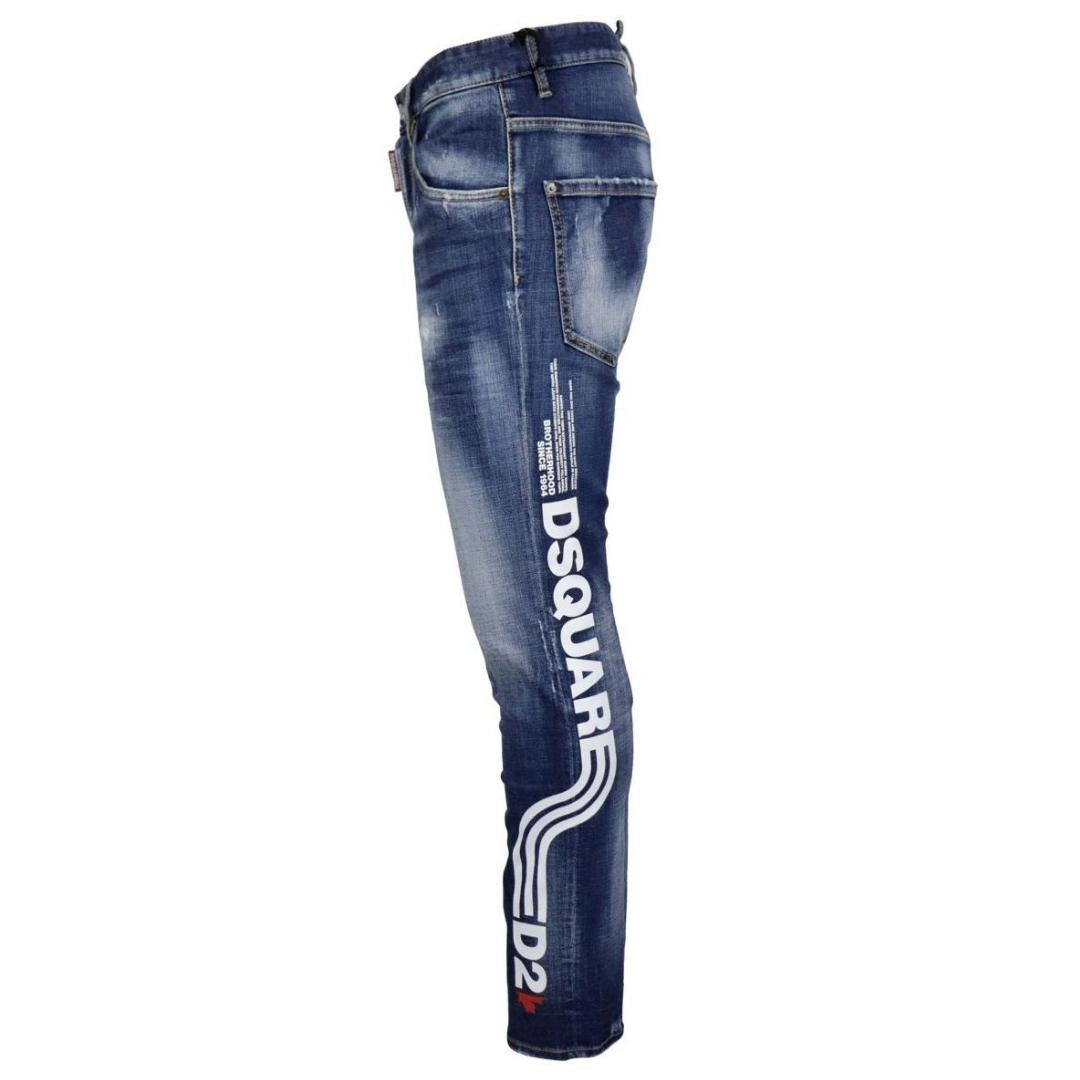 Dsquared2 Skater Jean Large Print Jeans