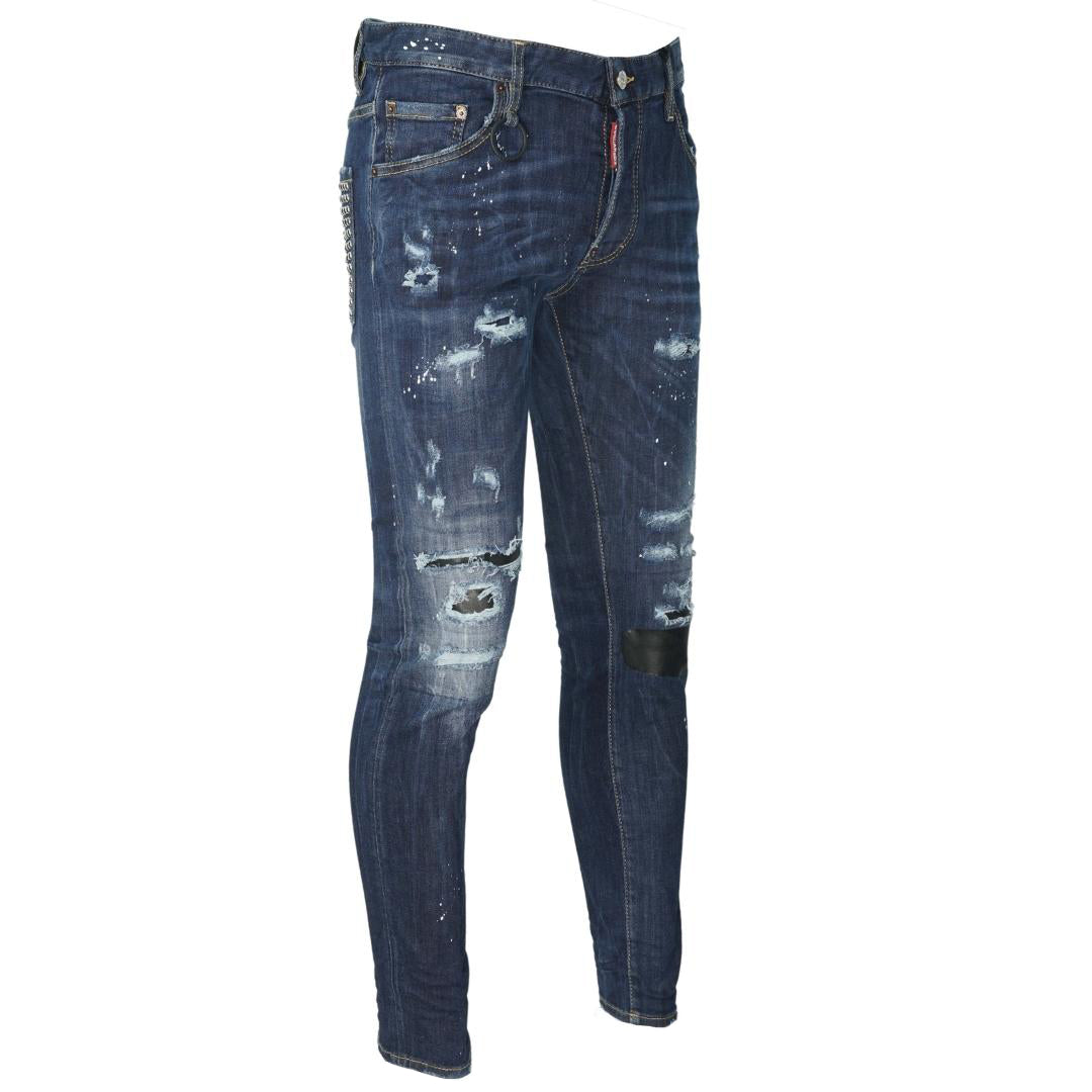 Dsquared2 Skater Jean Destroyed Stud Pocket Jeans