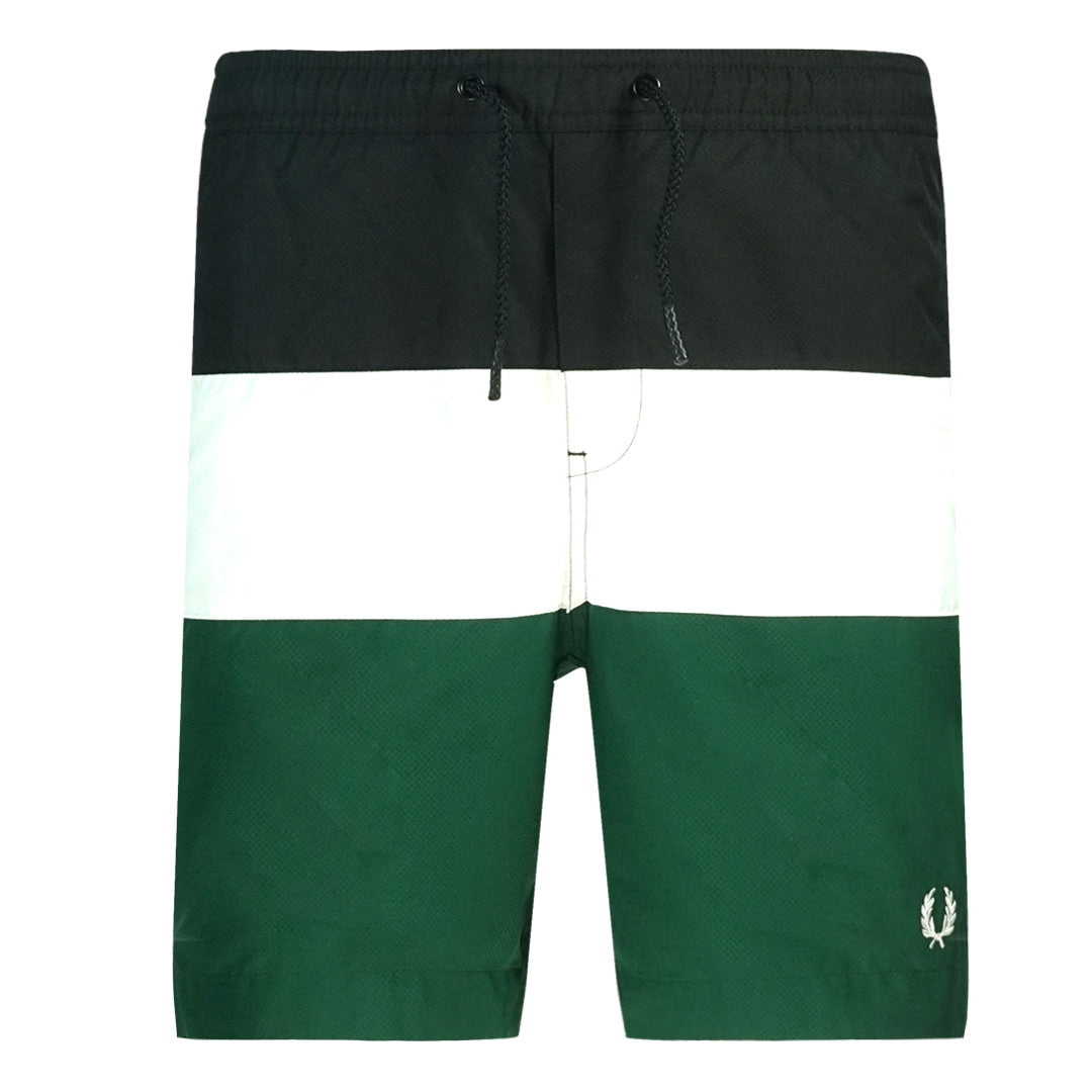 Fred Perry Colour Block S8510 426 Green Swim Shorts