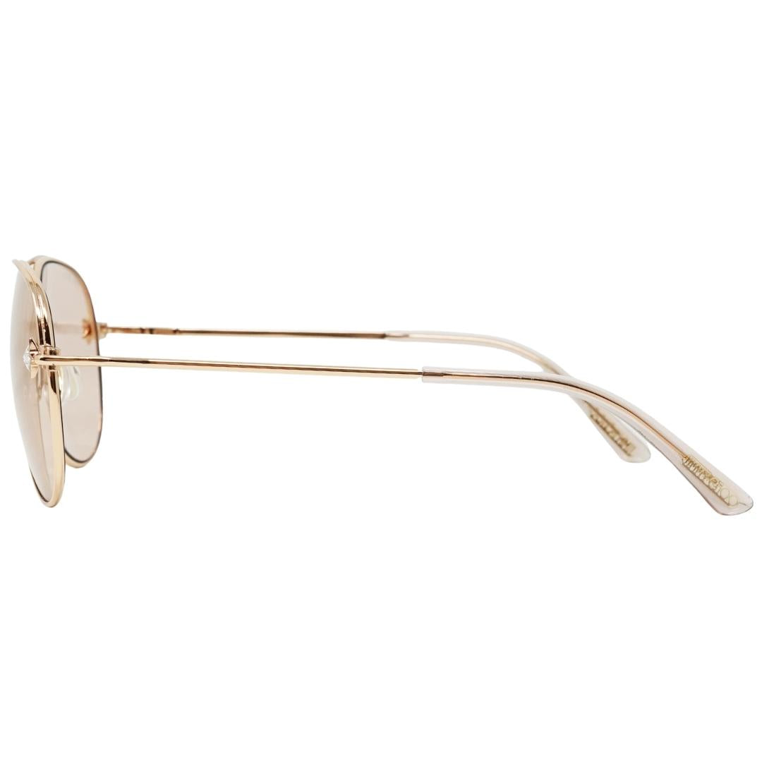 Jimmy Choo Pink Lens Sansa Gold Sunglasses