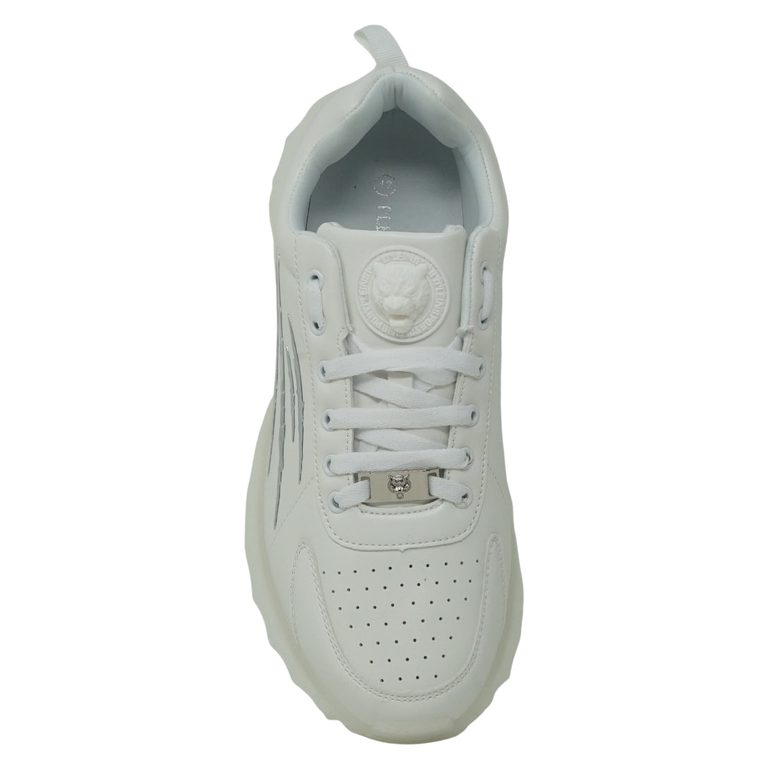 Plein Sport Large Claw Scratch Logo White Sneakers