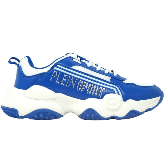 Plein Sport Bold Brand Logo Blue Sneakers