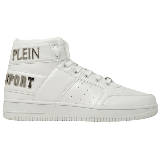 Plein Sport Hi-Top Bold Brand White Sneakers