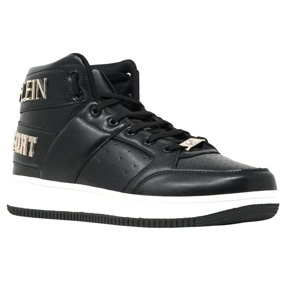 Plein Sport Hi-Top Bold Brand Black Sneakers