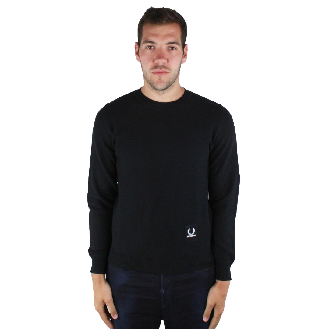 Fred Perry SK1414 Crew Neck Sweater 102 Black