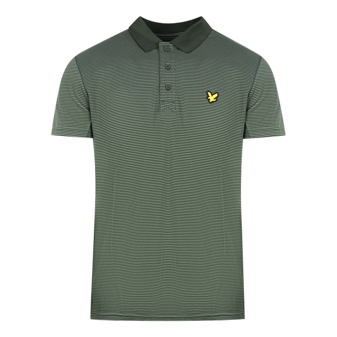 Lyle & Scott Deep Spruce Golf Microstripe Polo Shirt