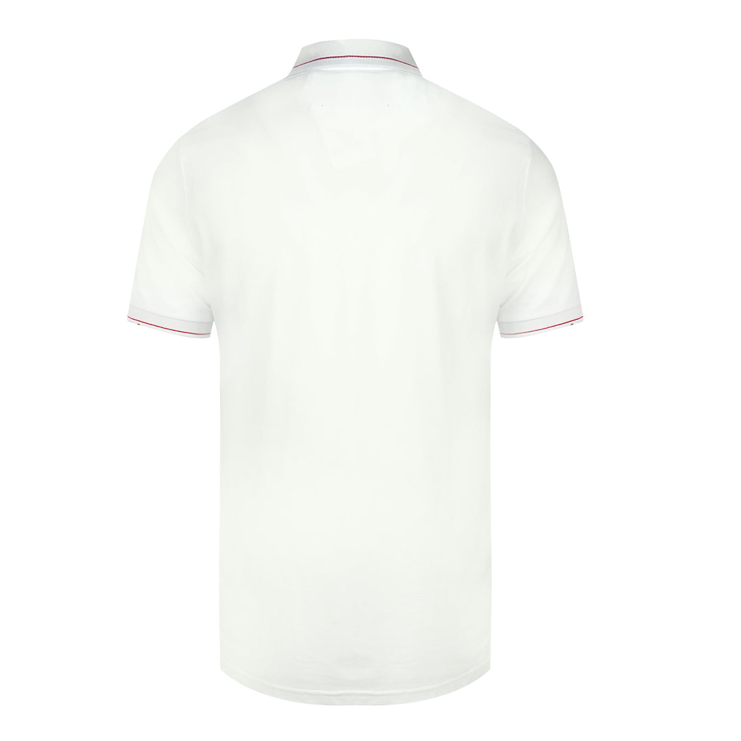 Lyle Scott White Branded Collar Polo Shirt