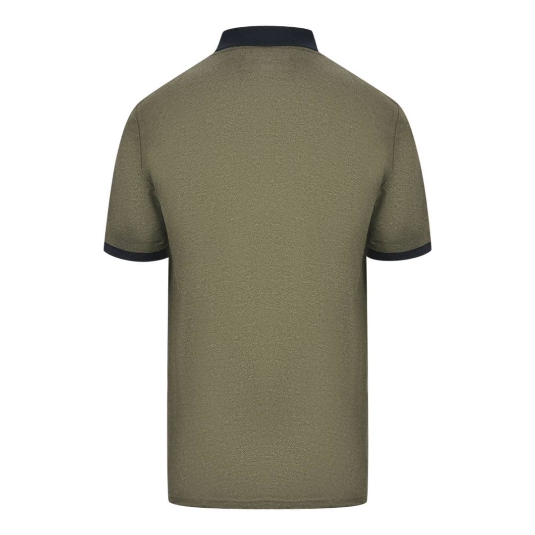 Lyle & Scott Olive Green Block Marl Polo Shirt