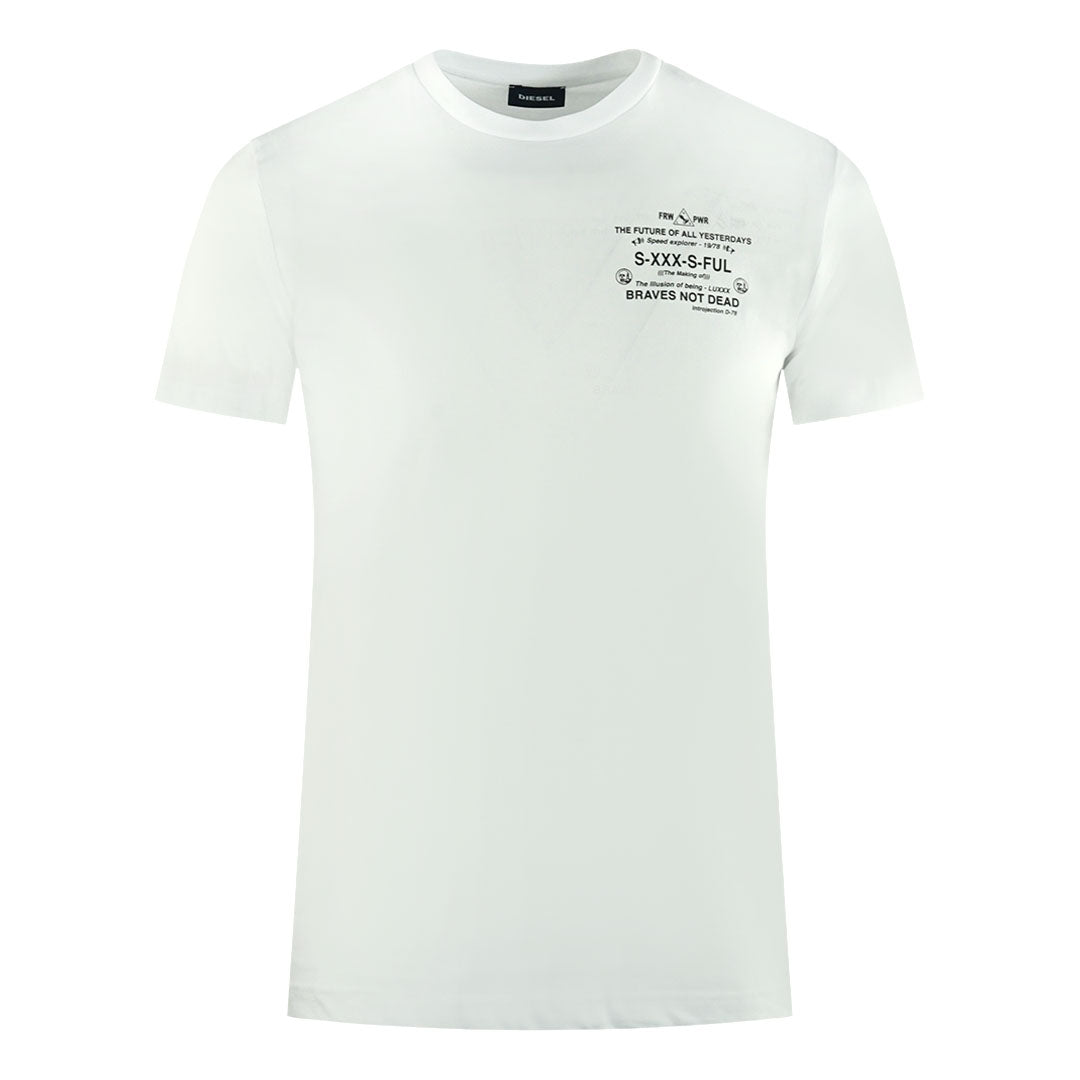 Diesel The Future Of All Yesterdays Logo White T-Shirt