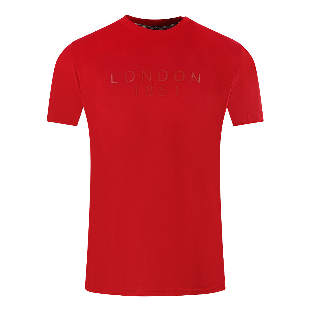 Aquascutum London 1851 Tape Logo Red T-Shirt