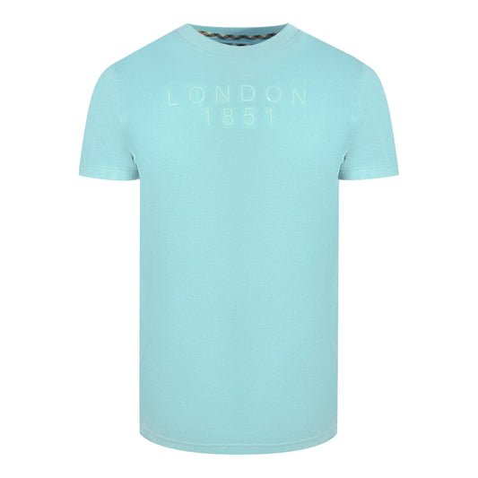 Aquascutum London 1851 Tape Logo Sky Blue T-Shirt