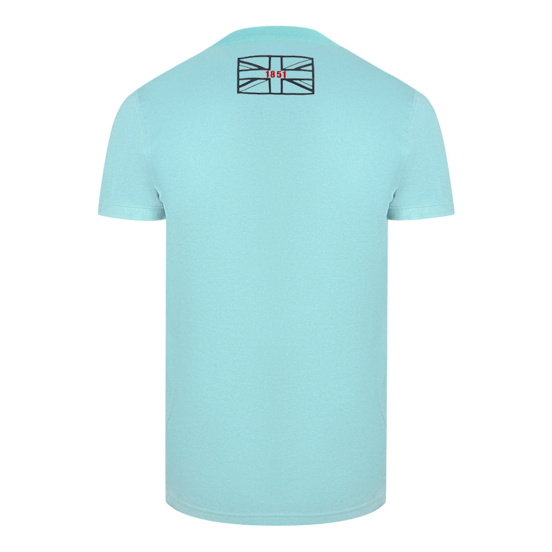 Aquascutum London 1851 Tape Logo Sky Blue T-Shirt