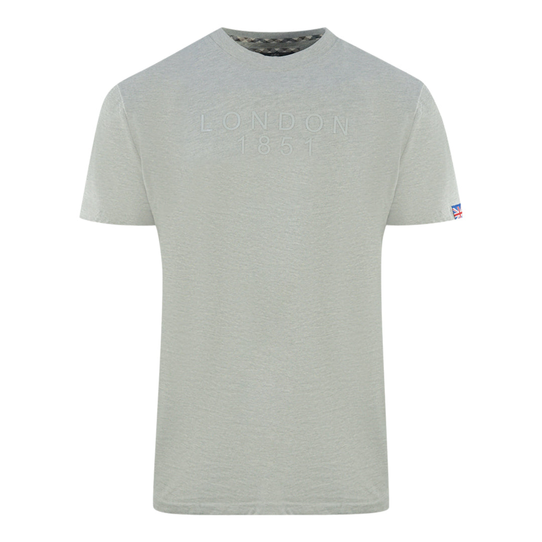 Aquascutum London 1851 Tape Logo Grey T-Shirt