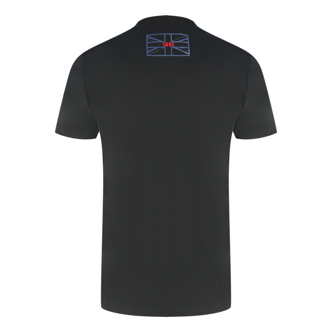 Aquascutum London 1851 Tape Logo Black T-Shirt