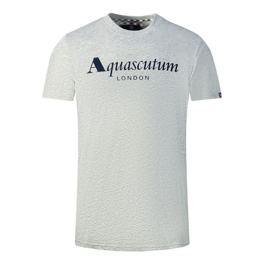 Aquascutum London Brand Logo Grey T-Shirt