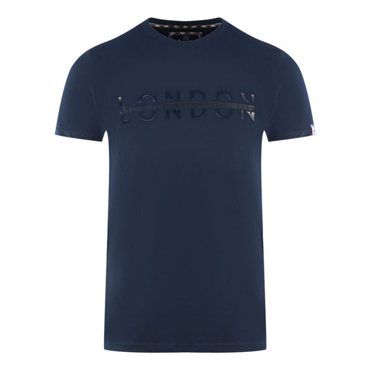 Aquascutum London 1851 Split Logo Navy Blue T-Shirt