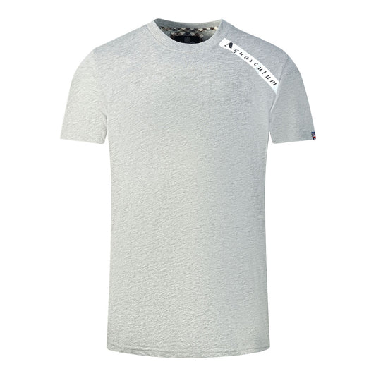 Aquascutum Shoulder Brand Logo Grey T-Shirt