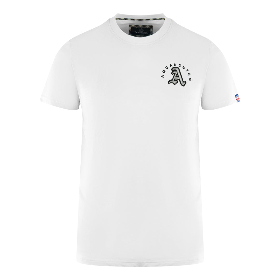 Aquascutum London Embroidered A Logo White T-Shirt