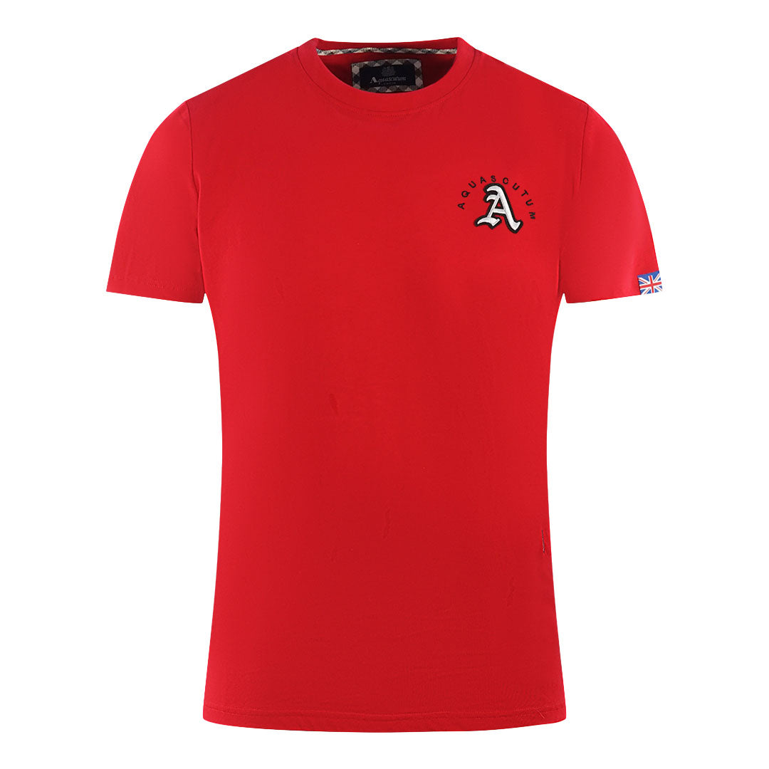 Aquascutum London Embroidered A Logo Red T-Shirt