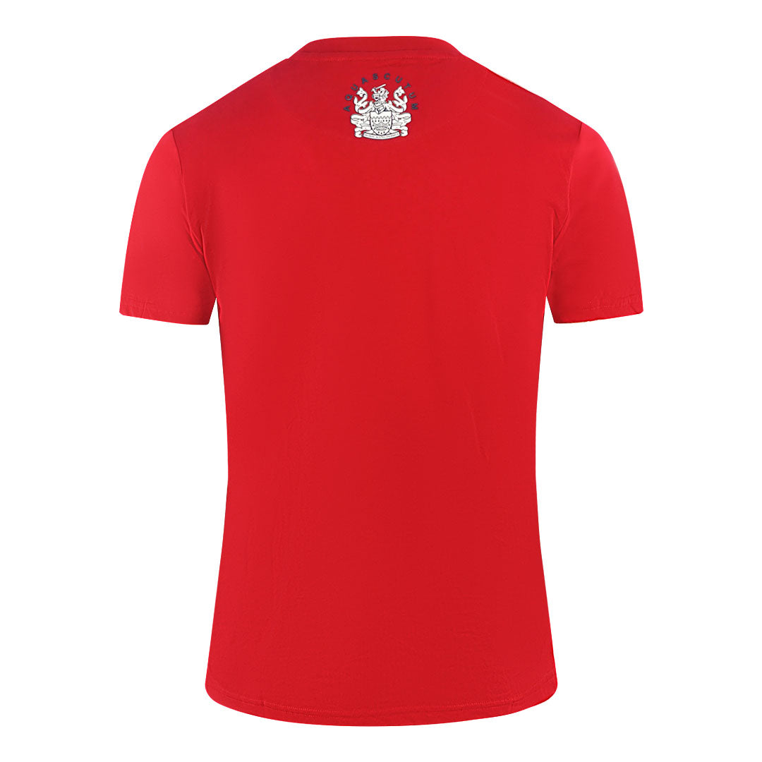 Aquascutum London Embroidered A Logo Red T Shirt