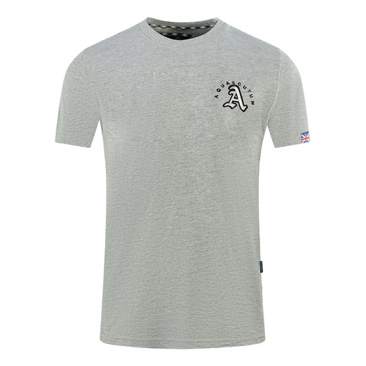 Aquascutum London Embroidered A Logo Grey T-Shirt