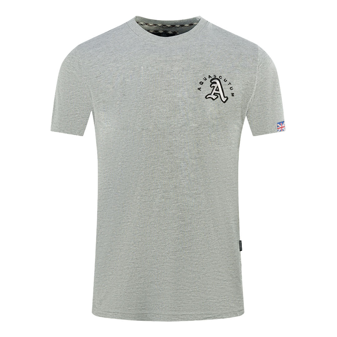 Aquascutum London Embroidered A Logo Grey T-Shirt