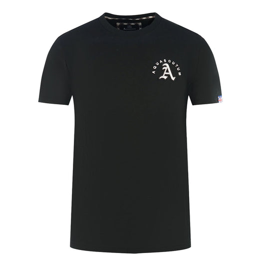 Aquascutum London Embroidered A Logo Black T-Shirt