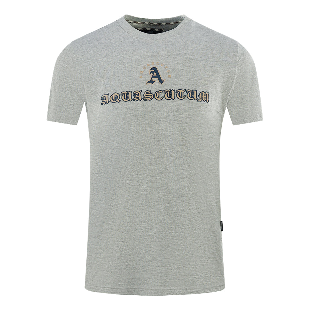 Aquascutum Script Logo Grey T-Shirt