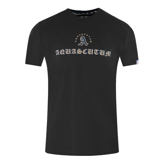 Aquascutum Script Logo Black T-Shirt