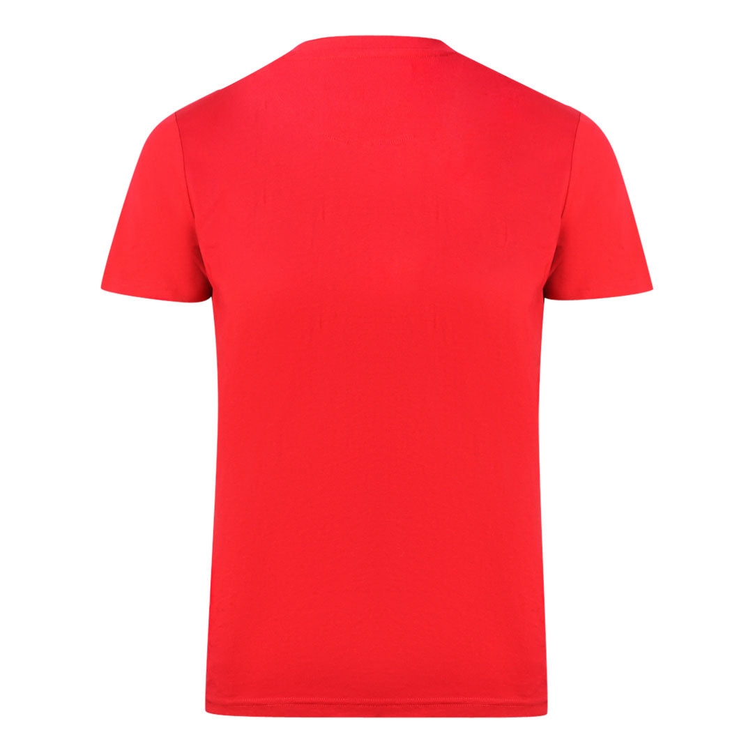 Aquascutum Brand Embossed Logo Red T-Shirt