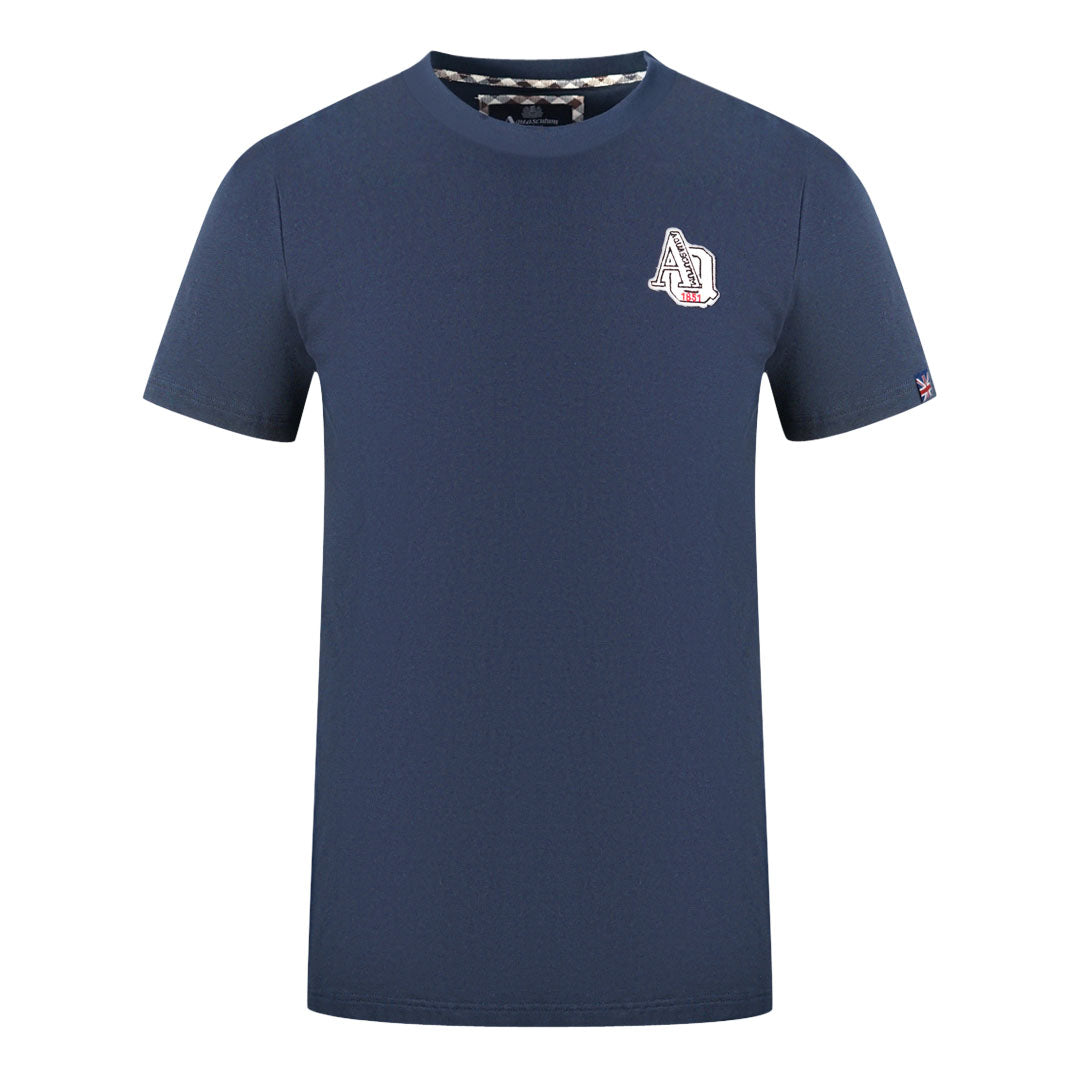 Aquascutum "1851 AQ" Logo Navy Blue T-Shirt