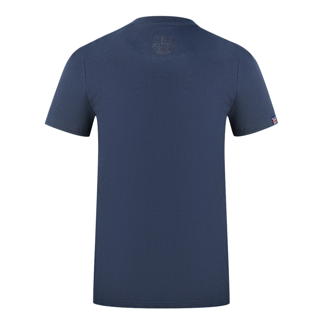 Aquascutum "1851 AQ" Logo Navy Blue T-Shirt