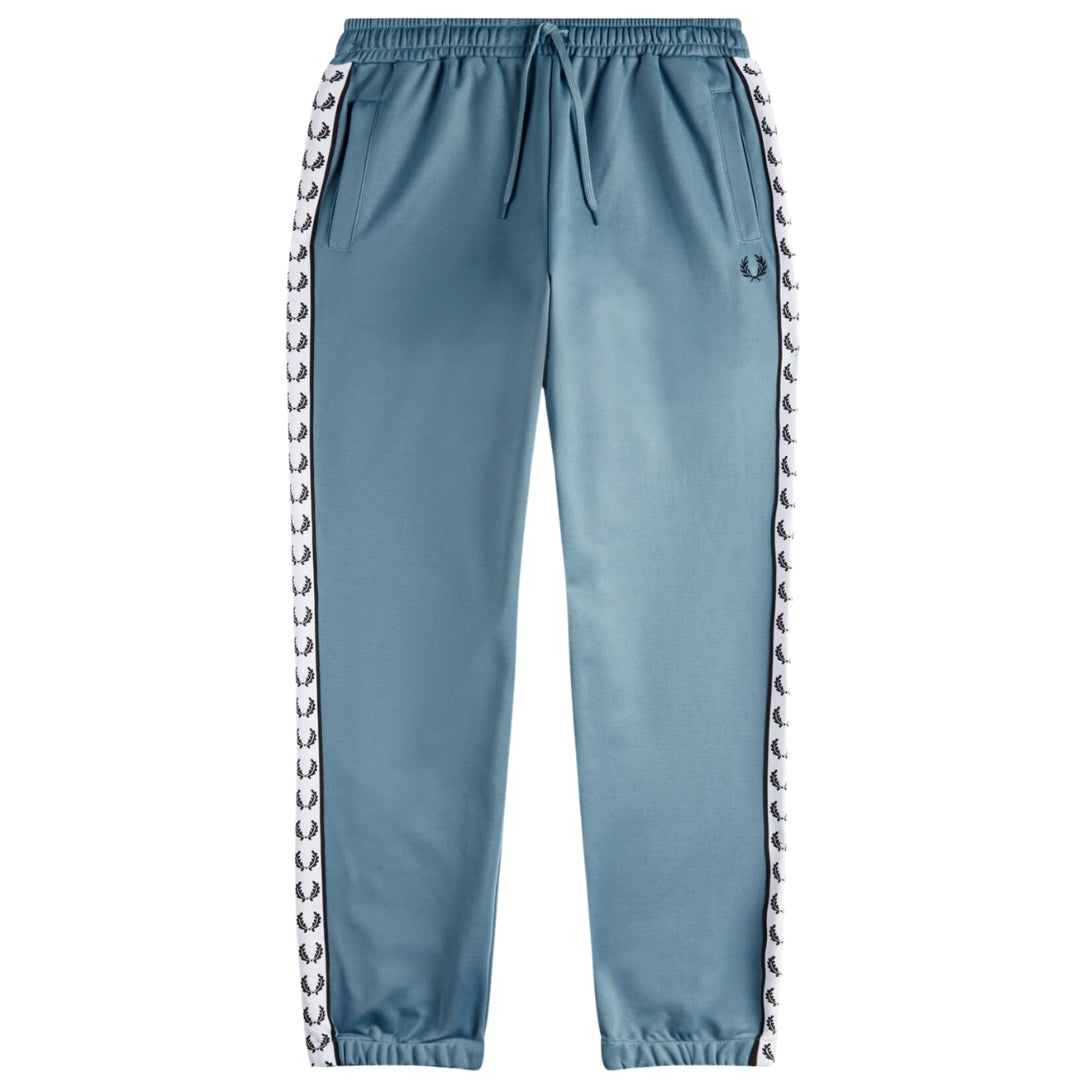 Fred Perry Branded Taped Ash Blue Track Pants