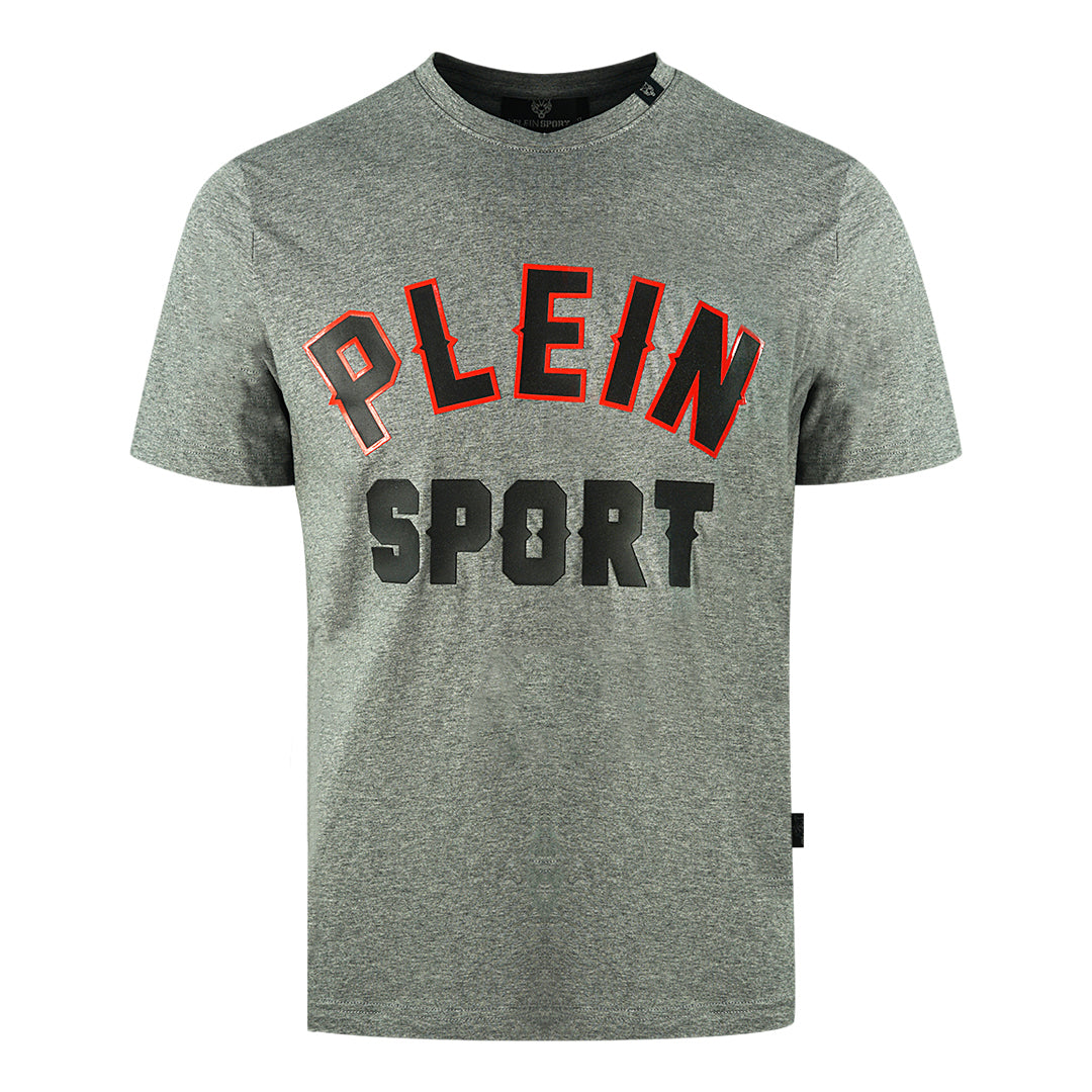 Plein Sport Block Logo Grey T-Shirt - Nova Clothing