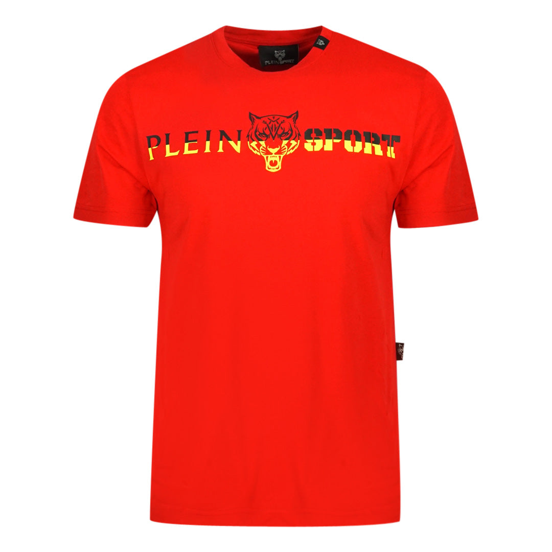 Plein Sport Bold Split Logo Red T-Shirt