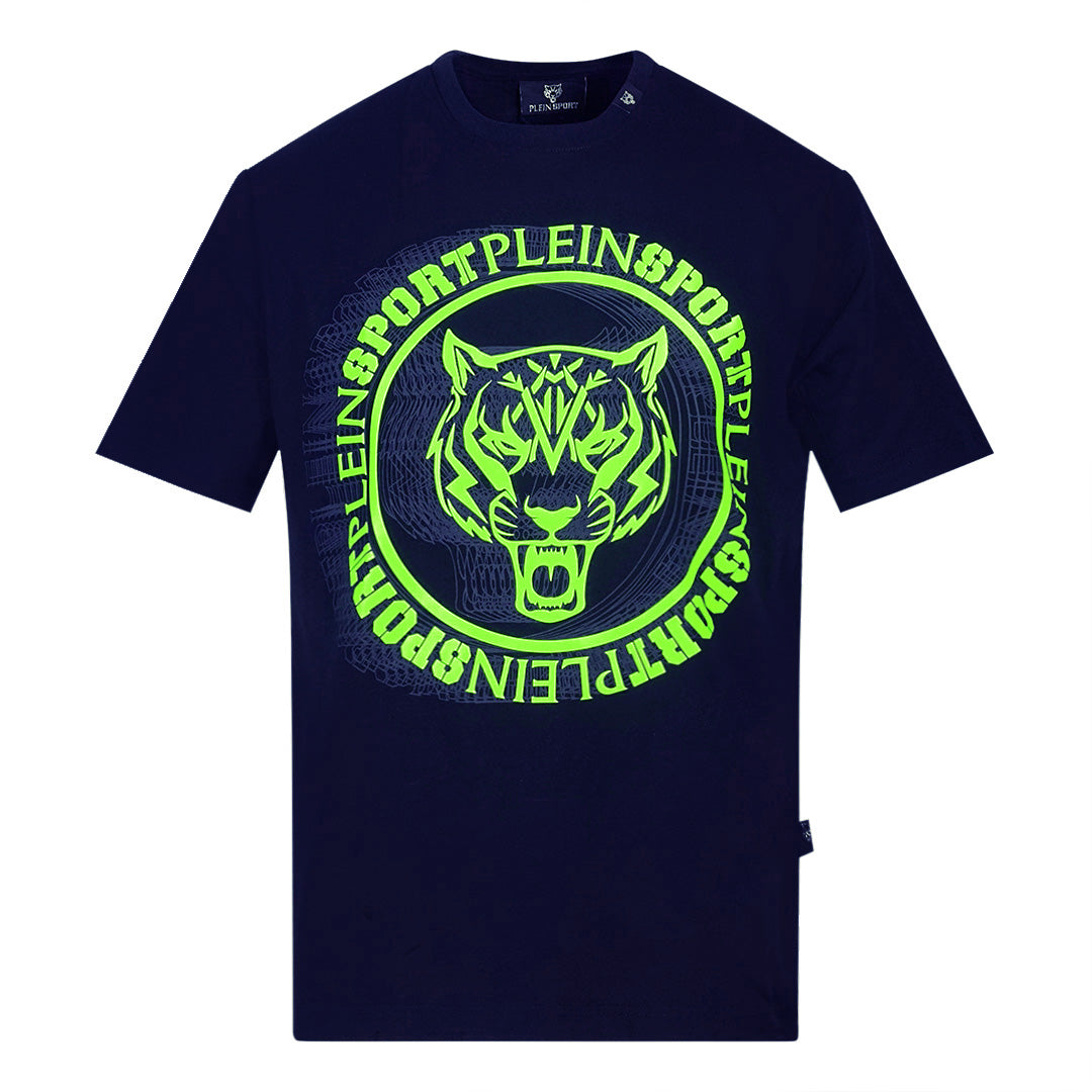 Plein Sport Scribble Layer Logo Navy Blue T-Shirt S