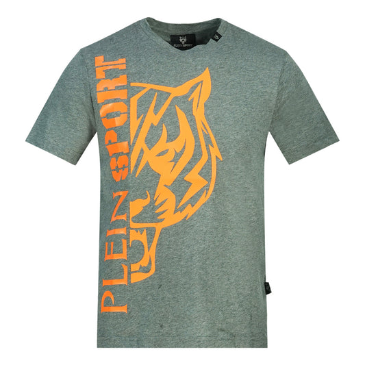 Plein Sport Tiger Side Logo Grey T-Shirt