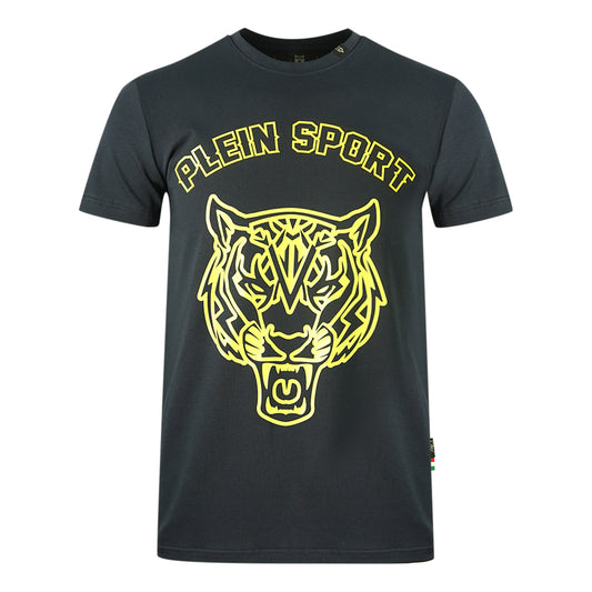 Plein Sport Large Stencil Tiger Logo Navy T-Shirt