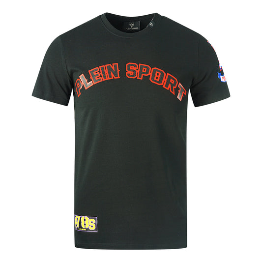 Plein Sport Multi Colour Logos Black T-Shirt