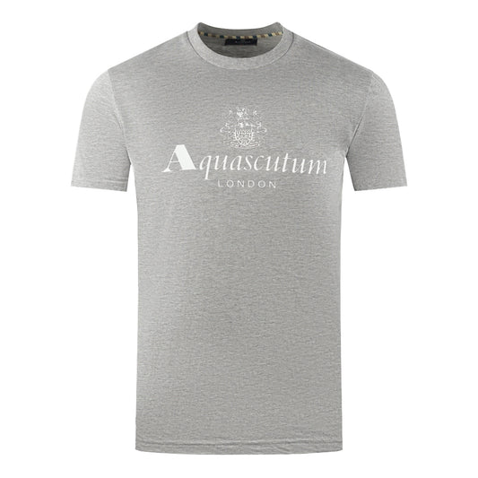 Aquascutum London Aldis Brand Logo Grey T-Shirt
