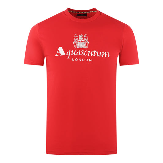 Aquascutum London Aldis Brand Logo Red T-Shirt