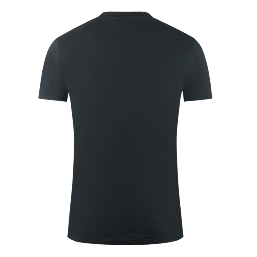 Aquascutum London Aldis Brand Logo Black T-Shirt