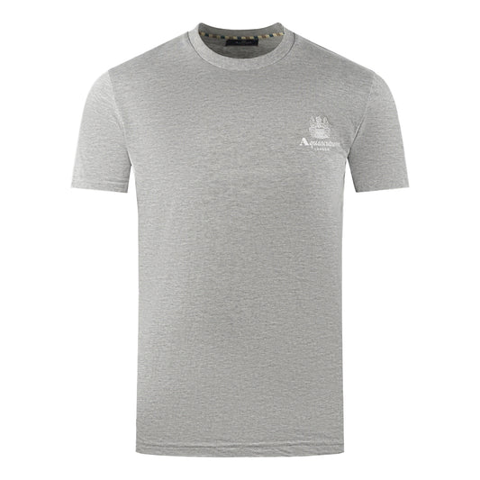 Aquascutum London Aldis Brand Logo On Chest Grey T-Shirt