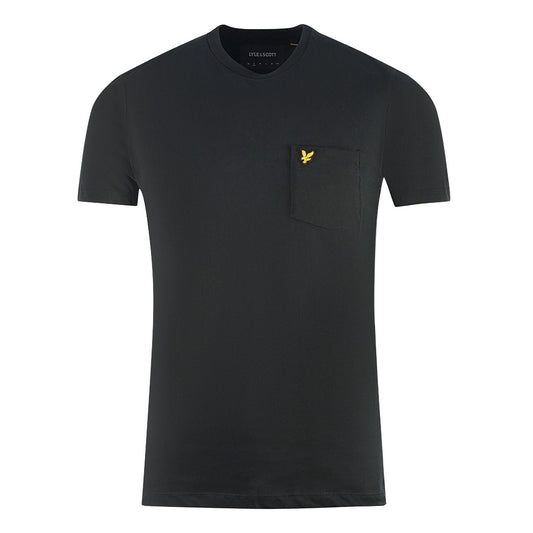 Lyle & Scott Chest Pocket Brand Logo Black T-Shirt