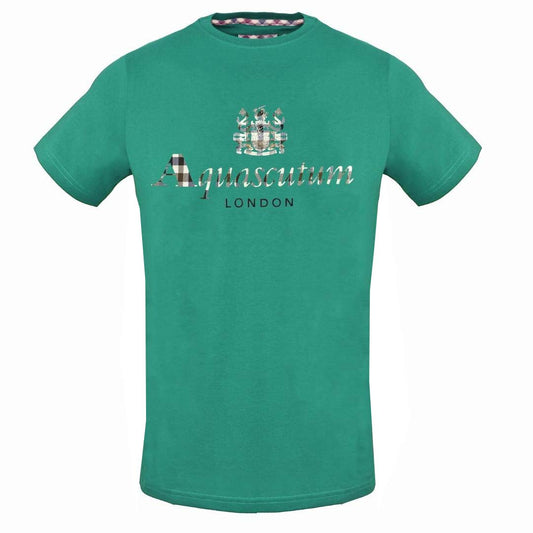 Aquascutum Classic Check Logo Green T-Shirt